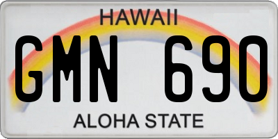 HI license plate GMN690