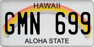 HI license plate GMN699