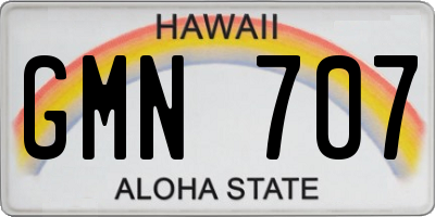 HI license plate GMN707