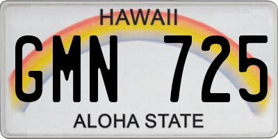 HI license plate GMN725