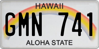 HI license plate GMN741