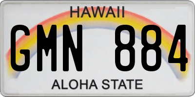 HI license plate GMN884