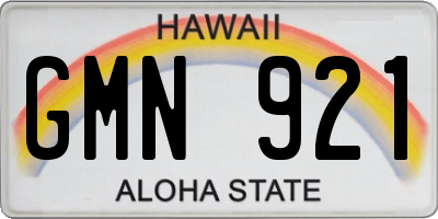 HI license plate GMN921
