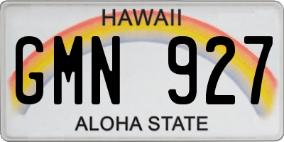 HI license plate GMN927