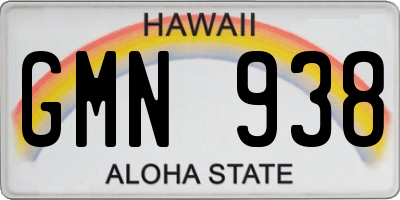 HI license plate GMN938