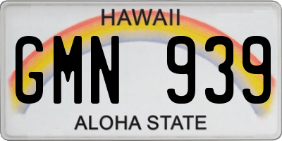 HI license plate GMN939
