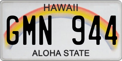 HI license plate GMN944
