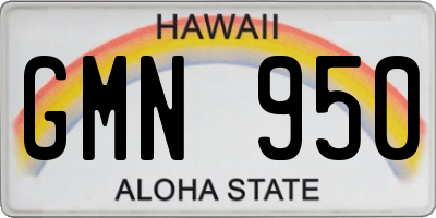 HI license plate GMN950