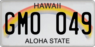 HI license plate GMO049