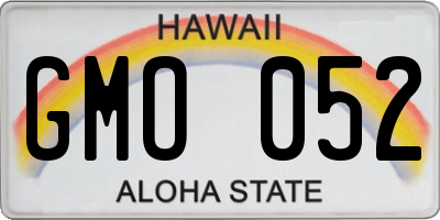 HI license plate GMO052
