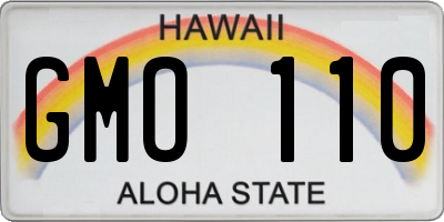 HI license plate GMO110