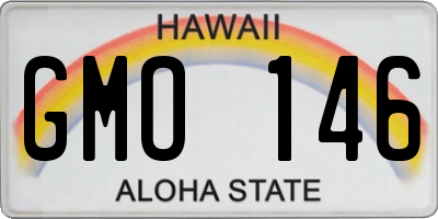 HI license plate GMO146