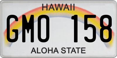HI license plate GMO158