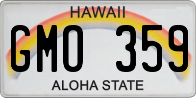 HI license plate GMO359