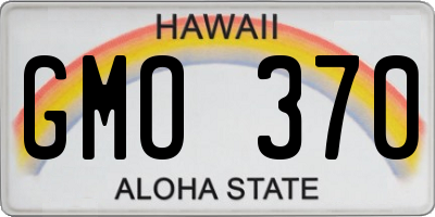 HI license plate GMO370