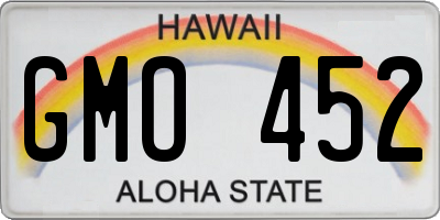 HI license plate GMO452