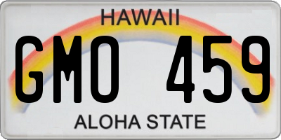 HI license plate GMO459