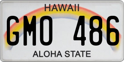 HI license plate GMO486