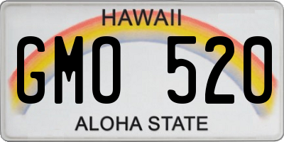 HI license plate GMO520
