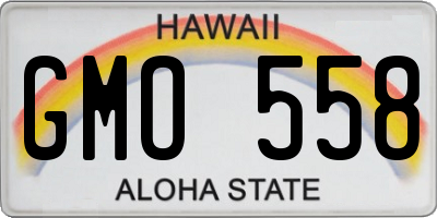 HI license plate GMO558
