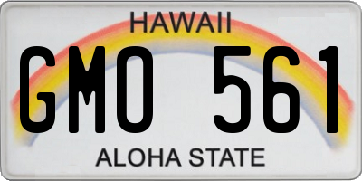 HI license plate GMO561
