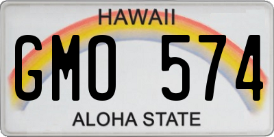 HI license plate GMO574