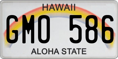 HI license plate GMO586