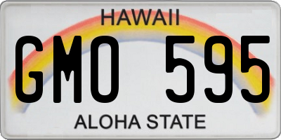 HI license plate GMO595