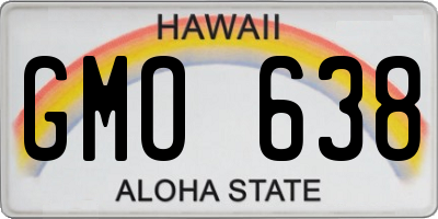 HI license plate GMO638
