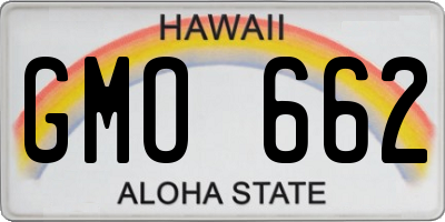 HI license plate GMO662