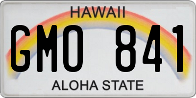 HI license plate GMO841