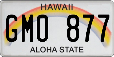 HI license plate GMO877