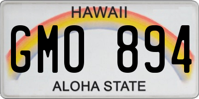 HI license plate GMO894