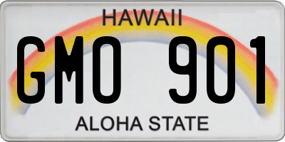 HI license plate GMO901