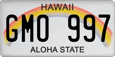 HI license plate GMO997