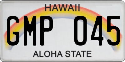 HI license plate GMP045