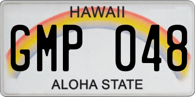 HI license plate GMP048