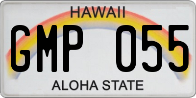 HI license plate GMP055
