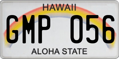 HI license plate GMP056