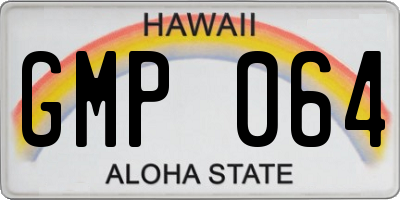 HI license plate GMP064