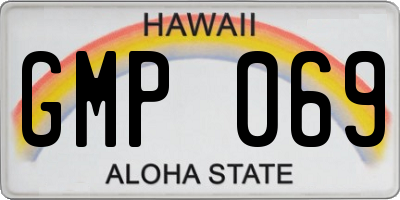 HI license plate GMP069
