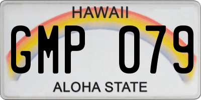 HI license plate GMP079