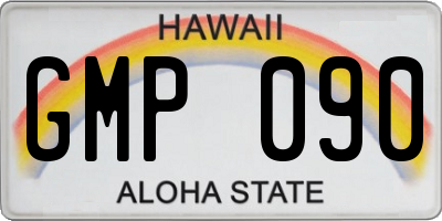 HI license plate GMP090