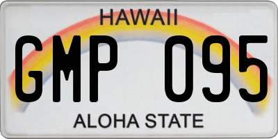 HI license plate GMP095