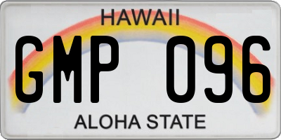 HI license plate GMP096
