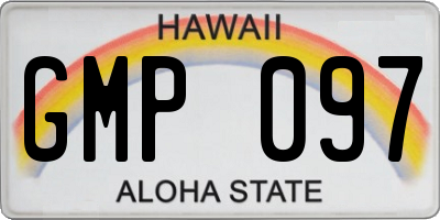 HI license plate GMP097