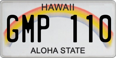 HI license plate GMP110