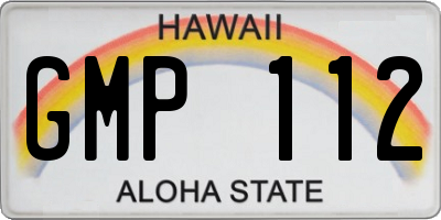 HI license plate GMP112