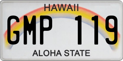 HI license plate GMP119