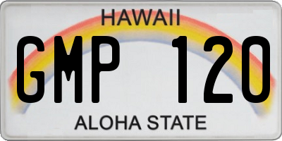 HI license plate GMP120